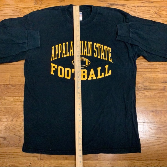 Vtg Appalachian App State Football T-Shirt Spell Out Script Long Sleeve Tee Sz L - Picture 8 of 11